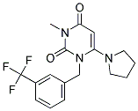 3-METHYL-6-PYRROLIDIN-1-YL-1-[3-(TRIFLUOROMETHYL)BENZYL]PYRIMIDINE-2,4(1H,3H)-DIONE Struktur