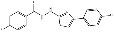 N'-[4-(4-CHLOROPHENYL)-1,3-THIAZOL-2-YL]-4-FLUOROBENZENECARBOHYDRAZIDE Struktur