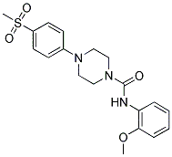 N-(2-METHOXYPHENYL)-4-[4-(METHYLSULFONYL)PHENYL]PIPERAZINE-1-CARBOXAMIDE Struktur