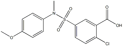 2-CHLORO-5-[(4-METHOXY-PHENYL)-METHYL-SULFAMOYL]-BENZOIC ACID Struktur