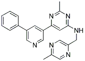 2-METHYL-N-[(5-METHYLPYRAZIN-2-YL)METHYL]-6-(5-PHENYLPYRIDIN-3-YL)PYRIMIDIN-4-AMINE Struktur