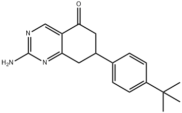 2-AMINO-7-(4-TERT-BUTYL-PHENYL)-7,8-DIHYDRO-6H-QUINAZOLIN-5-ONE Struktur