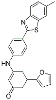 5-(2-FURYL)-3-{[4-(6-METHYL-1,3-BENZOTHIAZOL-2-YL)PHENYL]AMINO}CYCLOHEX-2-EN-1-ONE Struktur