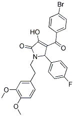 4-(4-BROMOBENZOYL)-1-(3,4-DIMETHOXYPHENETHYL)-5-(4-FLUOROPHENYL)-3-HYDROXY-1H-PYRROL-2(5H)-ONE Struktur