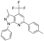 3-METHYL-6-(4-METHYLPHENYL)-1-PHENYL-4-(TRIFLUOROMETHYL)-1H-PYRAZOLO[3,4-B]PYRIDINE Struktur