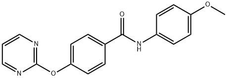 N-(4-METHOXYPHENYL)-4-(2-PYRIMIDINYLOXY)BENZENECARBOXAMIDE Struktur