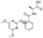 (2S)-2-[2-[(4,6-DIMETHOXYPYRIMIDIN-2-YL)OXY]BENZAMIDO]PROPIONOIC ACID Struktur