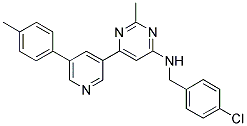 N-(4-CHLOROBENZYL)-2-METHYL-6-[5-(4-METHYLPHENYL)PYRIDIN-3-YL]PYRIMIDIN-4-AMINE Struktur