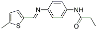 N-(4-(((5-METHYLTHIEN-2-YL)METHYLENE)AMINO)PHENYL)PROPANAMIDE Struktur