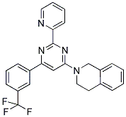 2-[2-PYRIDIN-2-YL-6-(3-TRIFLUOROMETHYL-PHENYL)-PYRIMIDIN-4-YL]-1,2,3,4-TETRAHYDRO-ISOQUINOLINE Struktur