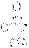 [2-(1H-INDOL-3-YL)-ETHYL]-(6-PHENYL-2-PYRIDIN-4-YL-PYRIMIDIN-4-YL)-AMINE Struktur