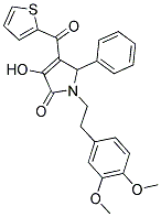 1-(3,4-DIMETHOXYPHENETHYL)-3-HYDROXY-5-PHENYL-4-(THIOPHENE-2-CARBONYL)-1H-PYRROL-2(5H)-ONE Struktur