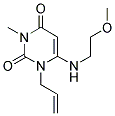 1-ALLYL-6-[(2-METHOXYETHYL)AMINO]-3-METHYLPYRIMIDINE-2,4(1H,3H)-DIONE Struktur