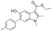 ETHYL 5-HYDROXY-1,2-DIMETHYL-6-(4-METHYLPHENYL)-1H-INDOLE-3-CARBOXYLATE Struktur