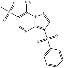 6-(METHYLSULFONYL)-3-(PHENYLSULFONYL)PYRAZOLO[1,5-A]PYRIMIDIN-7-AMINE Struktur