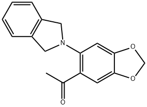 1-[6-(1,3-DIHYDRO-2H-ISOINDOL-2-YL)-1,3-BENZODIOXOL-5-YL]-1-ETHANONE Struktur