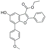 ETHYL 5-HYDROXY-7-(4-METHOXYPHENYL)-2-PHENYL-1-BENZOFURAN-3-CARBOXYLATE Struktur