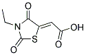 (2Z)-(3-ETHYL-2,4-DIOXO-1,3-THIAZOLIDIN-5-YLIDENE)ACETIC ACID Struktur