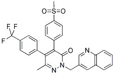 4-(4-METHANESULFONYL-PHENYL)-6-METHYL-2-QUINOLIN-3-YLMETHYL-5-(4-TRIFLUOROMETHYL-PHENYL)-2H-PYRIDAZIN-3-ONE Struktur