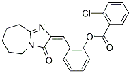 2-[(E)-(3-OXO-6,7,8,9-TETRAHYDRO-3H-IMIDAZO[1,2-A]AZEPIN-2(5H)-YLIDENE)METHYL]PHENYL 2-CHLOROBENZOATE Struktur