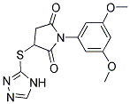 1-(3,5-DIMETHOXYPHENYL)-3-(4H-1,2,4-TRIAZOL-3-YLTHIO)PYRROLIDINE-2,5-DIONE Struktur