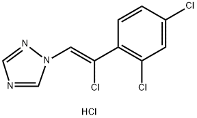 (Z)-1-[2-CHLORO-2-(2,4-DICHLOROPHENYL)ETHENYL]-1H-1,2,4-TRIAZOLE HYDROCHLORIDE Struktur