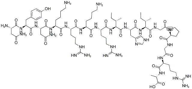 H-ASN-TYR-ASN-LYS-ARG-LYS-ARG-ILE-HIS-ILE-GLY-PRO-GLY-ARG-ALA-OH Struktur