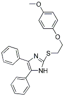 2-(2-(4-METHOXYPHENOXY)ETHYLTHIO)-4,5-DIPHENYL-1H-IMIDAZOLE Struktur