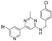 6-(5-BROMOPYRIDIN-3-YL)-N-(4-CHLOROBENZYL)-2-METHYLPYRIMIDIN-4-AMINE Struktur