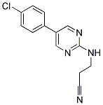 3-([5-(4-CHLOROPHENYL)PYRIMIDIN-2-YL]AMINO)PROPANENITRILE Struktur