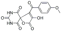 3-HYDROXY-4-(4-METHOXYBENZOYL)-1-OXA-7,9-DIAZASPIRO[4.5]DEC-3-ENE-2,6,8,10-TETRONE Struktur