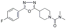 N,N-DIMETHYL-4-[5-(4-FLUOROPHENYL)-1,3,4-OXADIAZOL-2-YL]PIPERIDINE-1-CARBOXAMIDE Struktur