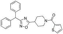 4-[3-(DIPHENYLMETHYL)-1,2,4-OXADIAZOL-5-YL]-1-(THIEN-2-YLCARBONYL)PIPERIDINE Struktur