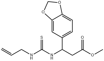 METHYL 3-([(ALLYLAMINO)CARBOTHIOYL]AMINO)-3-(1,3-BENZODIOXOL-5-YL)PROPANOATE Struktur