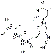 3'-AZIDO-3'-DEOXYTHYMIDINE-5'-O-(1-THIOTRIPHOSPHATE) LITHIUM SALT Struktur