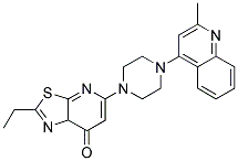 2-ETHYL-5-(4-(2-METHYLQUINOLIN-4-YL)PIPERAZIN-1-YL)THIAZOLO[5,4-B]PYRIDIN-7(7AH)-ONE Struktur