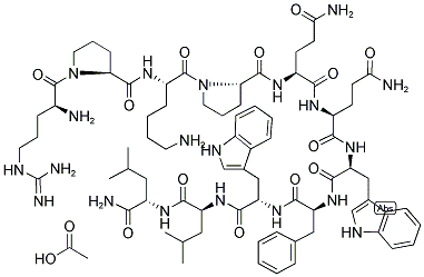 D-ARG-PRO-LYS-PRO-GLN-GLN-D-TRP-PHE-D-TRP-LEU-LEU-NH2 ACETATE SALT Struktur