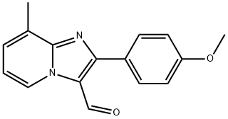 2-(4-METHOXY-PHENYL)-8-METHYL-IMIDAZO[1,2-A]-PYRIDINE-3-CARBALDEHYDE Struktur