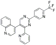 4-[4-(PYRIDIN-2-YL)-2-(6-(TRIFLUOROMETHYL)PYRIDIN-3-YL)PYRIMIDIN-5-YL]QUINOLINE Struktur