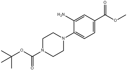 4-(2-AMINO-4-METHOXYCARBONYL-PHENYL)-PIPERAZINE-1-CARBOXYLIC ACID TERT-BUTYL ESTER Struktur