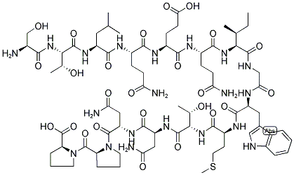 H-SER-THR-LEU-GLN-GLU-GLN-ILE-GLY-TRP-MET-THR-ASN-ASN-PRO-PRO-OH Struktur