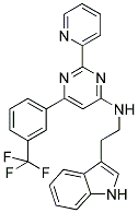 [2-(1H-INDOL-3-YL)-ETHYL]-[2-PYRIDIN-2-YL-6-(3-TRIFLUOROMETHYL-PHENYL)-PYRIMIDIN-4-YL]-AMINE Struktur