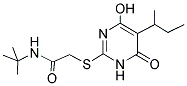 N-(TERT-BUTYL)-2-[(5-SEC-BUTYL-4-HYDROXY-6-OXO-1,6-DIHYDROPYRIMIDIN-2-YL)THIO]ACETAMIDE Struktur