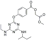 2-METHOXY-2-OXOETHYL 4-(4-(SEC-BUTYLAMINO)-6-(ETHYLAMINO)-1,3,5-TRIAZIN-2-YLOXY)BENZOATE Struktur