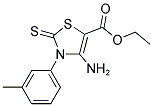 4-AMINO-2-THIOXO-3-M-TOLYL-2,3-DIHYDRO-THIAZOLE-5-CARBOXYLIC ACID ETHYL ESTER Struktur