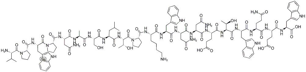 H-VAL-PRO-TRP-PRO-ASN-ALA-SER-LEU-THR-PRO-LYS-TRP-ASN-ASN-GLU-THR-TRP-GLN-GLU-TRP-OH Struktur