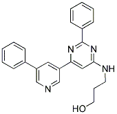 3-[2-PHENYL-6-(5-PHENYL-PYRIDIN-3-YL)-PYRIMIDIN-4-YLAMINO]-PROPAN-1-OL Struktur