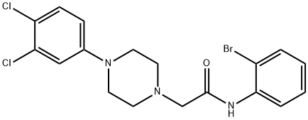 N-(2-BROMOPHENYL)-2-[4-(3,4-DICHLOROPHENYL)PIPERAZINO]ACETAMIDE Struktur