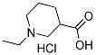 1-ETHYL-PIPERIDINE-3-CARBOXYLIC ACID HYDROCHLORIDE Struktur