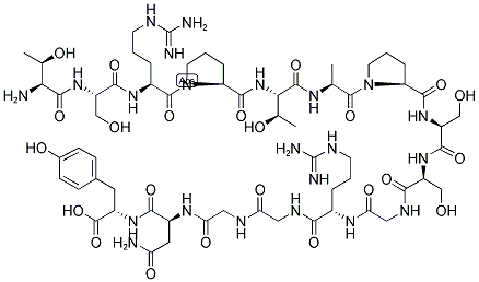 H-THR-SER-ARG-PRO-THR-ALA-PRO-SER-SER-GLY-ARG-GLY-GLY-ASN-TYR-OH Struktur
